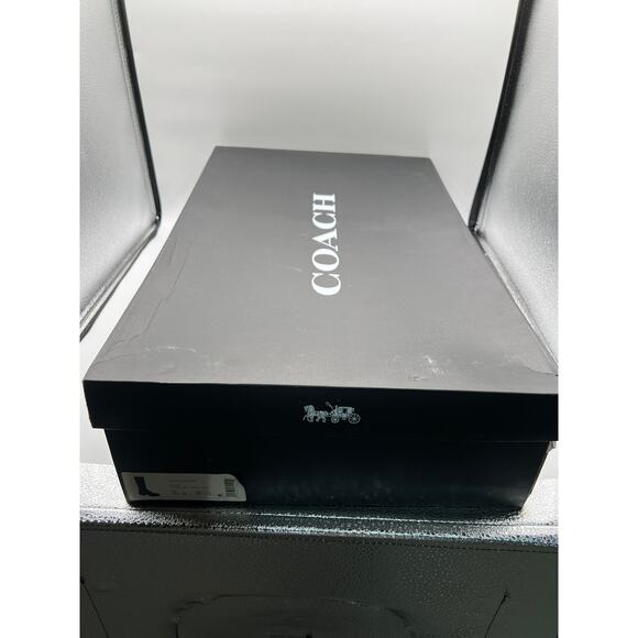 COACH WOMENS LILLI BUCKLED-STRAP TALL CLASSIC BOOT BLACK 10M (B) NEW - Picture 13 of 14